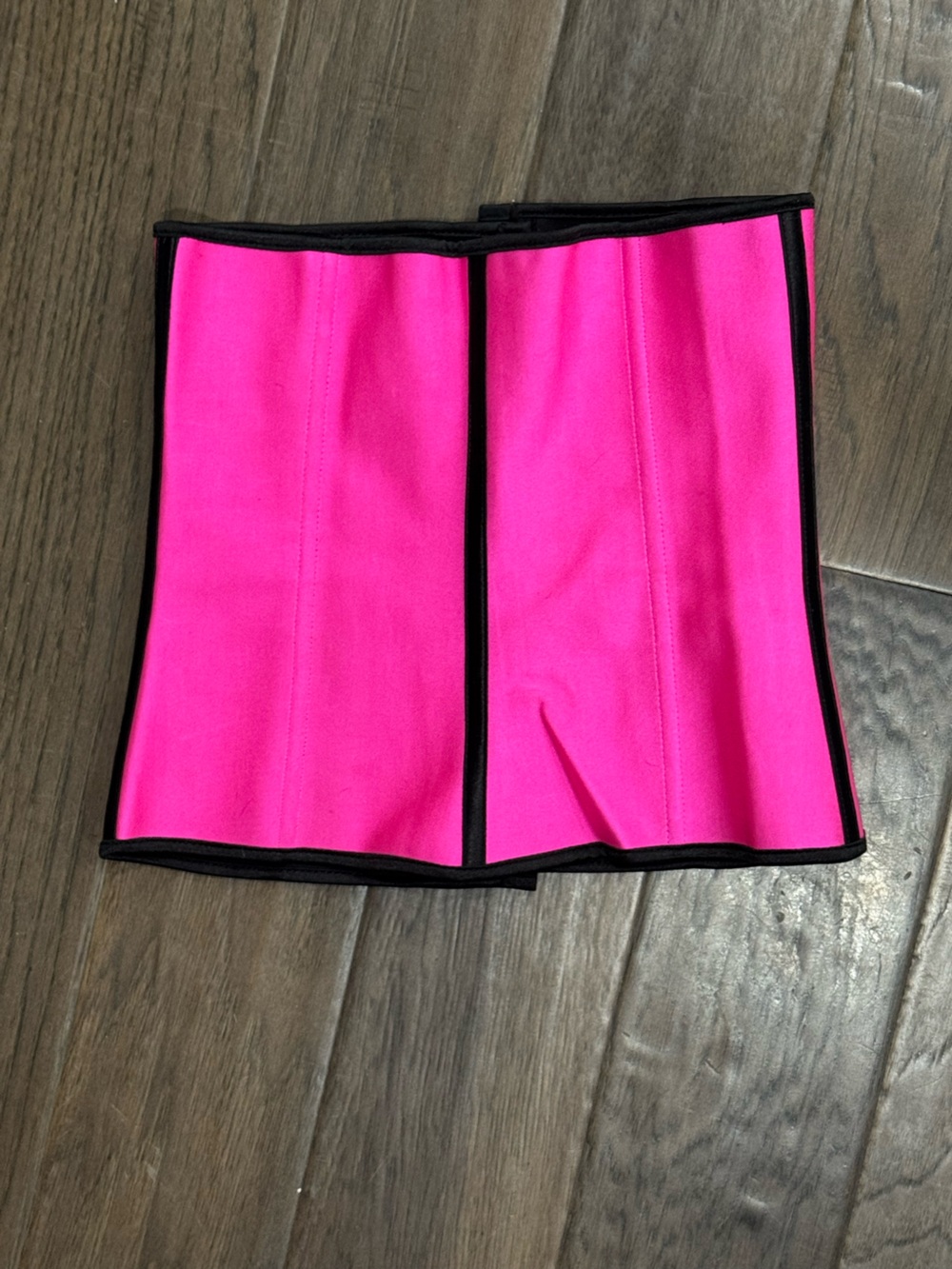 SKIMS Neon Pink Waist Trainer with Black Trim